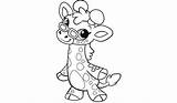 Coloring Giraffe Pages Cute Baby Glasses Printable Leapfrog Drawing Wearing Kids Learning Animals Animal Friends Colorir Para Ms Girafa Color sketch template