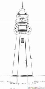 Lighthouse Drawing Draw Coloring Phare Un Dessiner Dessin Beginners Comment Pages Step Drawings Sketches Supercoloring Tutorials Pencil Leuchtturm Beginner Sketch sketch template