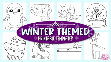 printable winter template bundle simple mom project