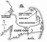 Map Cod Cape Mayflower 1620 Plymouth Landing Pilgrim Pilgrims Where Coloring Landed Pages Colouring Timeline Relevant Cheri Places Sailed Forward sketch template