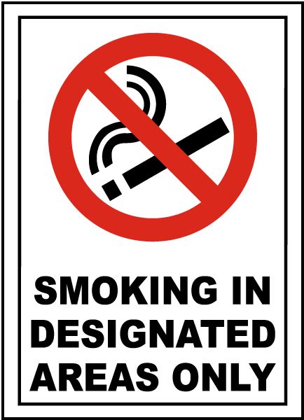 designated areas  sign   safetysigncom