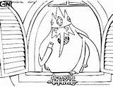 Coloring Pages Time Adventure Ice King Squid Army sketch template