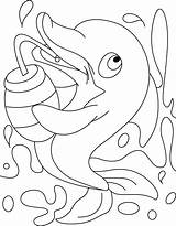 Dolphin Coloring Pages Sip Drink Cute Tale Template Which Templates Baby Print Animal Kids Getdrawings sketch template