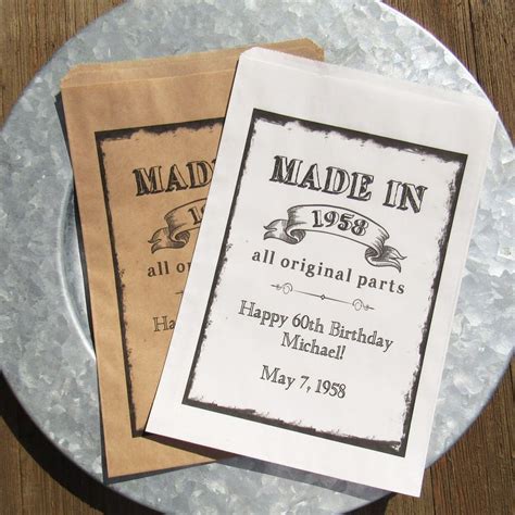 Adult Birthday Party Adult Favor Bags Candy Bags Etsy