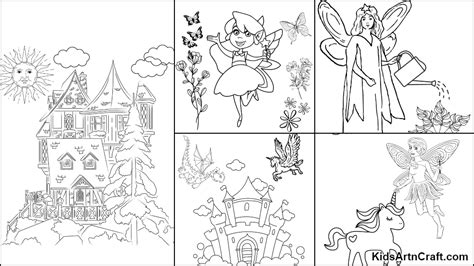 fairy tale coloring pages  kids  printables kids art craft