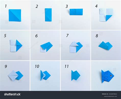 easy origami step  step royalty  images stock