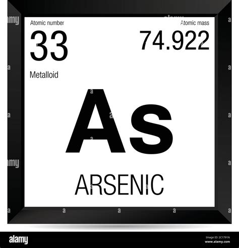 arsenic symbol element number    periodic table   elements chemistry black