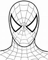 Spiderman Face Drawing Mask Coloring Getdrawings sketch template