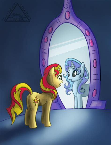 request sunset shimmer meets her opposite by sleepyheadkl