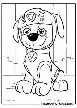 Paw Colouring Marshall Pawpatrol Mighty sketch template