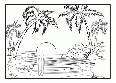 coloring pages  beach scenes