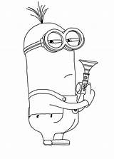 Minion Phil Coloring sketch template