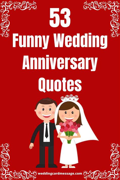 funny wedding anniversary quotes  sayings wedding card message