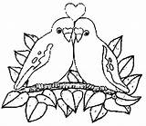 Coloring Birds Pages Bird Married Just Lovebirds Drawing Printable Car Colouring Getdrawings Getcolorings Perching Wedding sketch template