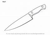 Knife Drawing Sketch Kitchen Draw Butter Step Tools Chef Drawings Drawn Sketches Paintingvalley Tutorial Tutorials Drawingtutorials101 Adding Finishing Necessary Touch sketch template