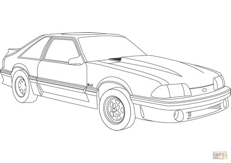 ford mustang coloring page  printable coloring pages