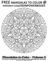 Mandalas Intricate Book sketch template