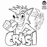 Bandicoot Crash Coco sketch template