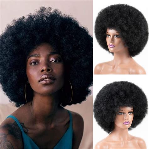 Hosytis Afro Wig 70s Afro Wig For Black Women Afro Kinky Curly Hair