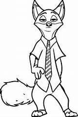 Zootopia Nick sketch template