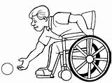 Silla Rodas Cadeira Jugando Homem Colorir Dibujo Trabajando Colorea Discapacidades Caminando Gente Fútbol Tudodesenhos sketch template