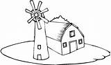 Coloring Farm House Pages Windmill Barn Colorluna Printable Getcolorings Getdrawings Drawing sketch template