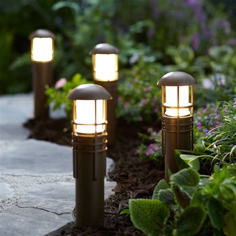 homes gardens prentiss outdoor quickfit led pathway light