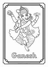 Hindu Gods Colouring Sparklebox Sheets sketch template