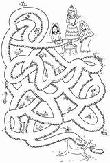 Mazes Preschool Princesse Meilleures Labyrinthes Labyrinthe Dover Publications Princesses Trace sketch template