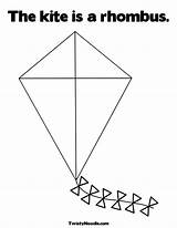 Preschool Shapes Shape Kite Coloring Activities Pages Preschoolers Rhombus Printable Kids Kindergarten Crafts Printablecolouringpages Toddler Learning Colouring Kites sketch template