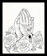 Praying Hands Coloring Pages Tattoo Tattoos Printable Color Kids Getcolorings Deviantart Homey Designs sketch template
