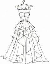 Coloring Pages Dress Quinceanera Getcolorings Prom Dresses Color sketch template