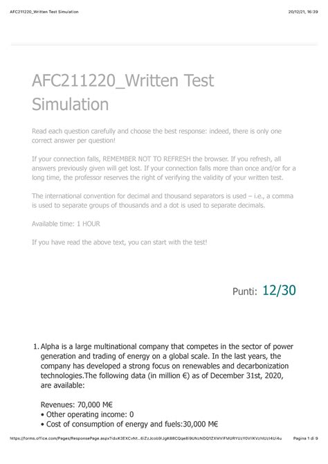 afc written test simulation formsofficepagesresponsepage