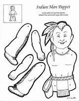 Indian Native Puppet Puppets American Man Coloring Paper Cupboard Pages Indians Crafts Maternelle Americans Colouring Printable Pilgrim Et Cardboard Toys sketch template