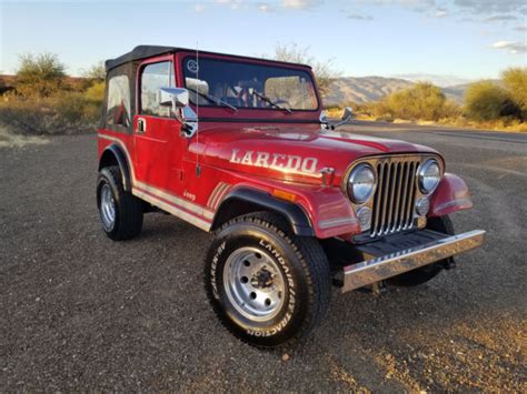 1986 jeep cj7 laredo sebring red with excellent interior classic