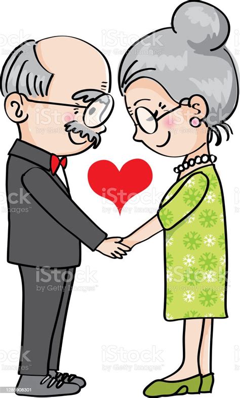 grandpa and grandma marriage stock illustration download image now