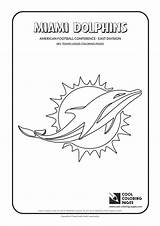 Coloring Pages Miami Dolphins Teams Nfl Logos Football American Cool sketch template