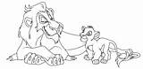 Scar Simba Lion Coloring Cub sketch template