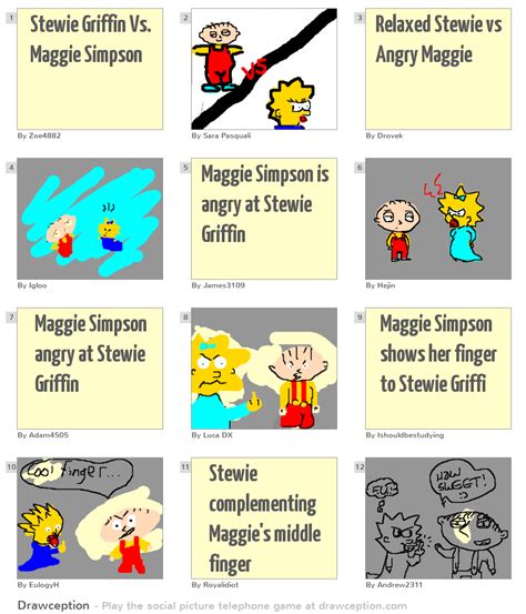 Stewie Griffin Vs Maggie Simpson Drawception