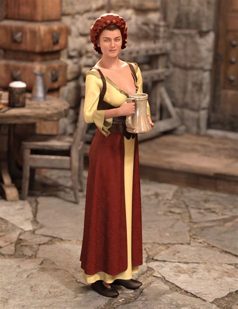 Dforce Medieval Barmaid For Genesis 8 Female S Daz 3d