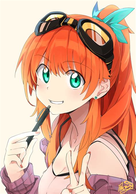 unique anime girl  multicolored hair