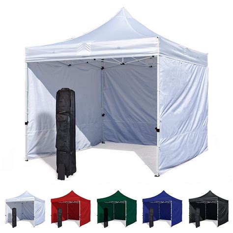 white  canopy tent   sidewalls economy edition durable steel frame water resistant