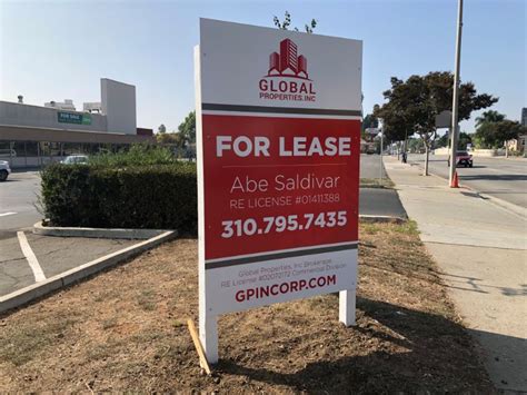 commercial property  lease signs  banners  la habra