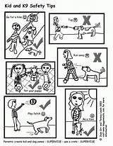 Coloring Safety Pages Safe Color Dog Bite Tips Prevention Educational Print Popular Week sketch template