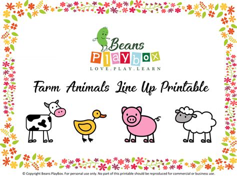 printable farm animals  printable