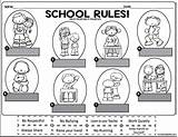 Rules School Classroom Activities Activity Kindergarten Worksheets Freebie First Worksheet Class Kids Freebies Preschool Classroomfreebies During Work Laws 1st Teacherspayteachers sketch template