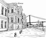 Istanbul Coloring Drawings Different Drawn Construction Parts sketch template