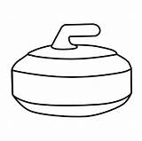 Curling Rock Clipart Cliparts Curl Line Draw Library Cliparting sketch template