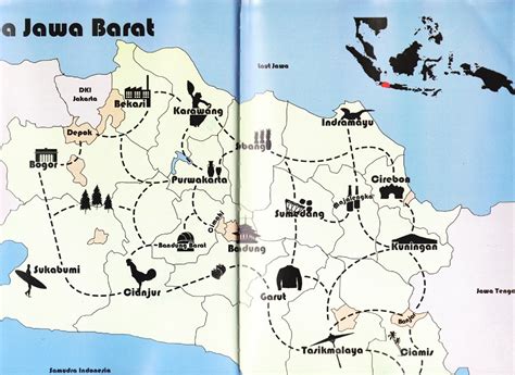 peta objek tujuan wisata jawa tempat wisata indonesia