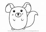 Chinchilla Drawing Draw Step Kids Tailed Long Tutorials sketch template